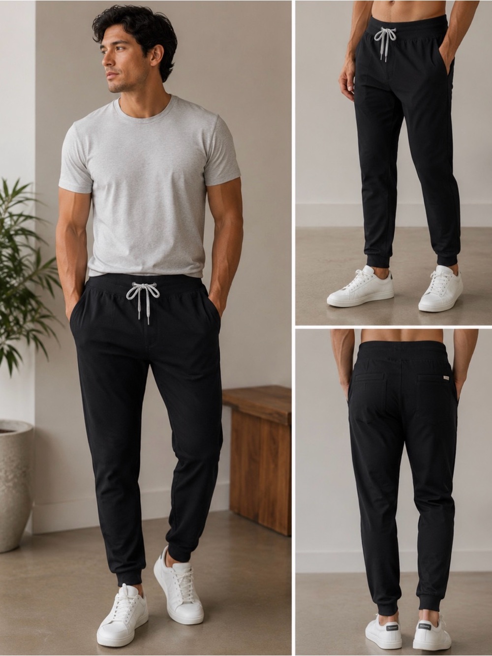 Vuori Meta Joggers Men’s Medium Black Performance Jogger Athletic Stretch Pants